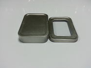 電池のポリ塩化ビニールの窓/錫箱、109*79*25mm が付いている正方形の金属の錫の容器
