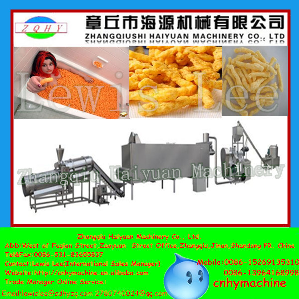 機械類、機械、機械を作る Kurkure を作るトウモロコシのカールを作る 2015 の新しい Haiyuan の全体的で適当な nik の naks