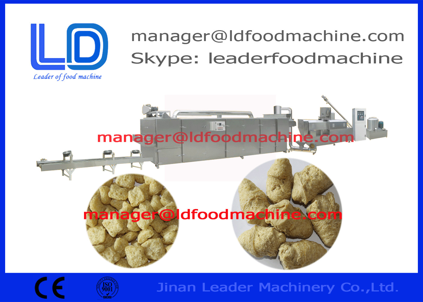 ピーナツ食事/大豆食事の食料生産ライン、大豆のナゲット機械 150kg/h 500kg/h