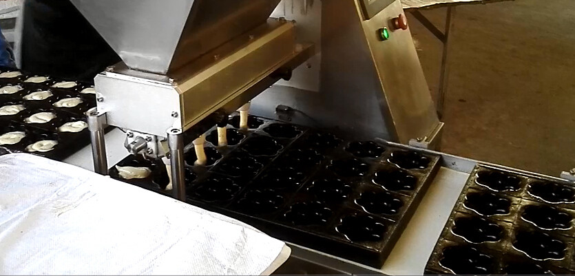 ウサギ猿の魚のパンのベーキング機械のための立場のコップのケーキの生産ライン